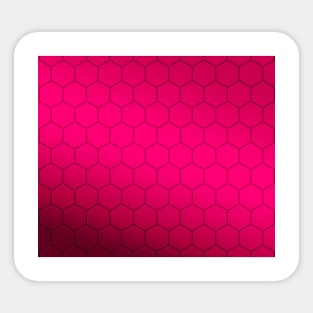 Hot Pink Honeycomb Hexagon Sticker